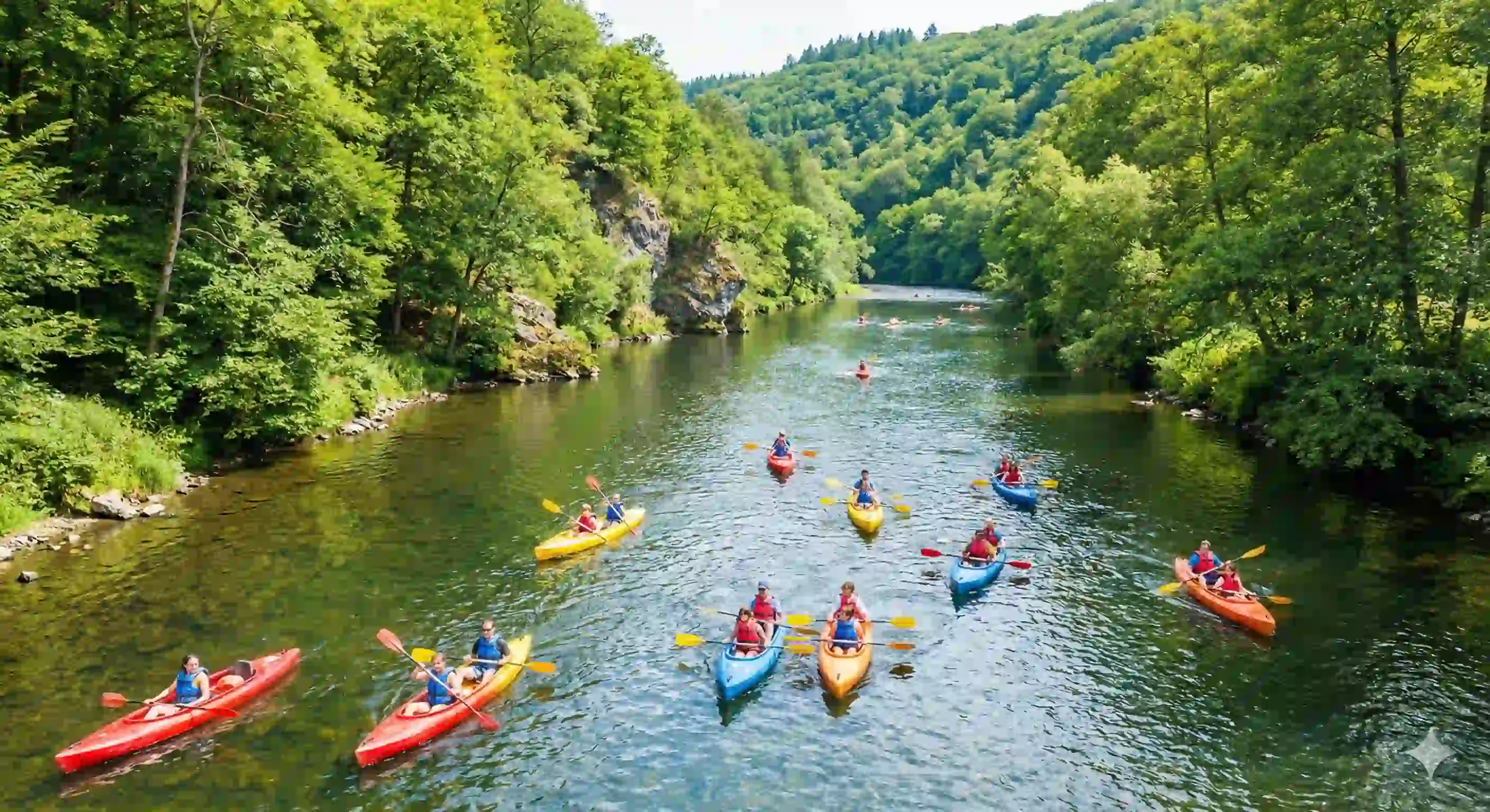 Kayak sur l'Ourthe